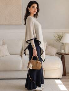 Solavon Sweater Kasual Wanita dengan Motif Blok Warna untuk Pemakaian Sehari-hari - MultiWarna - View 5
