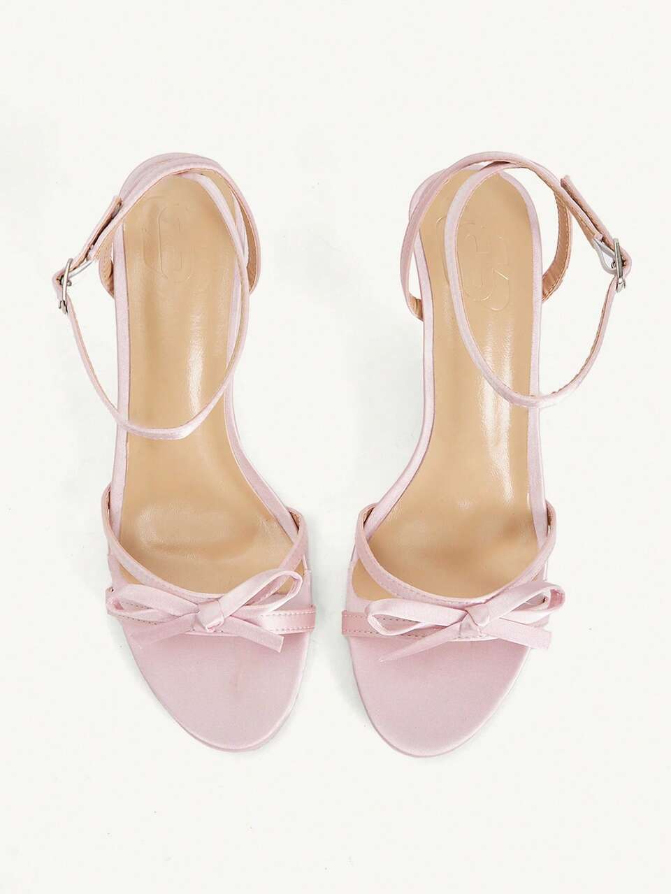 CUCCOO CHICEST New Pink Satin Sandals For Women, French Bow Strap, Thin Heel And Empty Temperament High Heel Sandals.