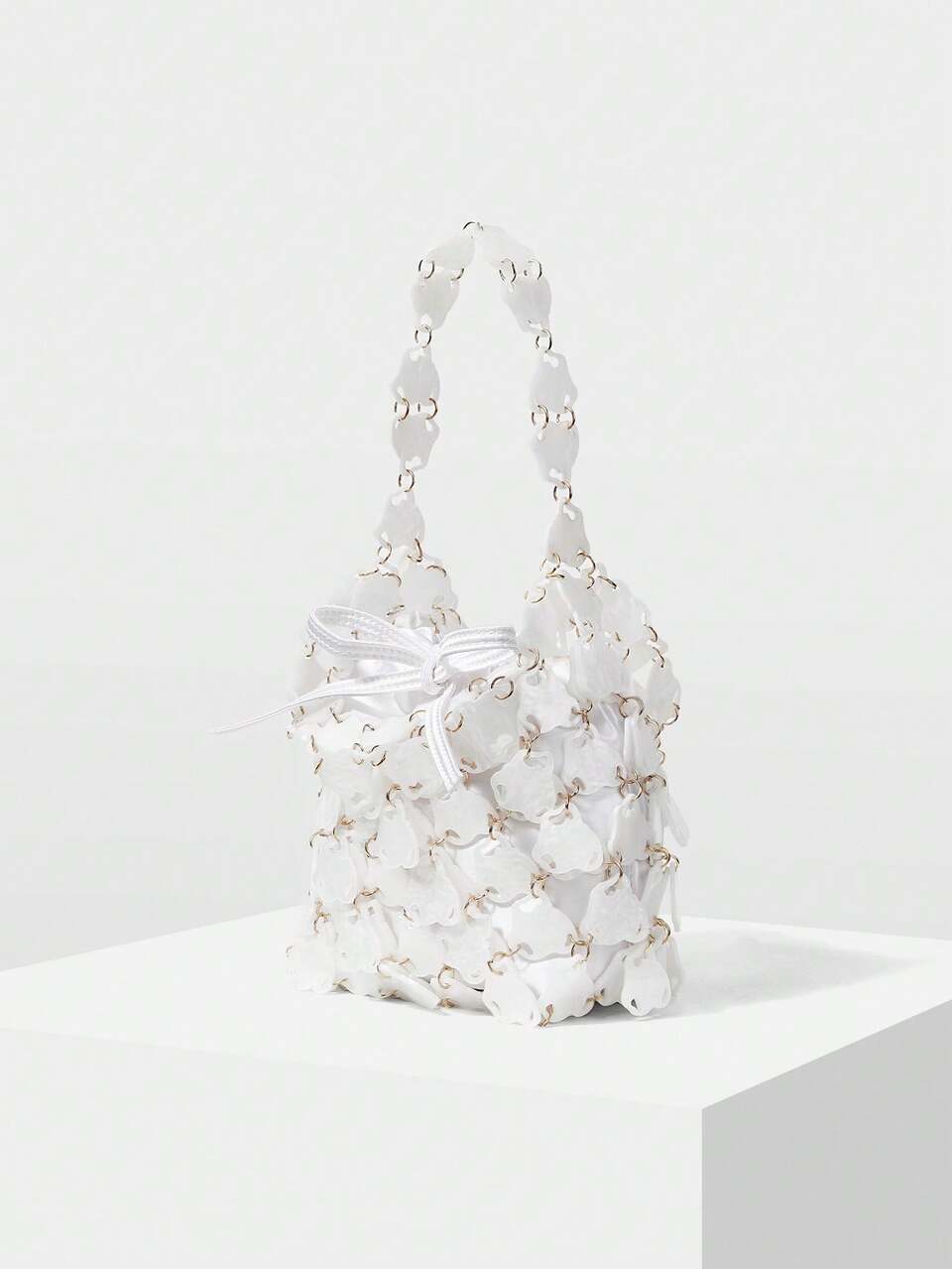 MOTF WOMEN'S FASHION APRICOT HANDBAG, EXQUISITE AND ELEGANT SHELL PIECE BUCKET BAG, FIT, DATING, VACATION, TRAVEL, BEACH, SEASIDE, BOHEMIAN