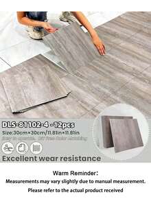 12/24PCS Matte Self-Adhesive Vinyl Marble Floor Tiles,Thickened Wear-Resistant,Easy Installation, Suitable For Bedroom,Living Room,Shopping Mall,Office Building,Modern Floor Sticker,Anti-Slip Floor Sticker,PVC Self-Adhesive Wall Sticker - multicolor - View 25