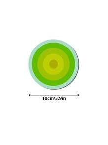 Joivida 5PCS Color Gradient Concentric Circle Round Cup Mats, Smooth Acrylic Coasters For Coffee Mugs And Water Cups, Reliable Heat Insulation Function Prevents Furniture Scalding And Water Traces - Multicolor - View 7