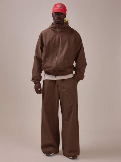 Musero Nylon Bungee Chord Waist And Hem Track Pants Contrast Colour Spring Summer Essentials