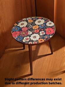 1pc Mandarin Pattern Round Side Table Nordic Style Nightstand Sofa Corner Table For Living Room Bedroom Home Furnishing Decor Supplies - Multicolor - View 5