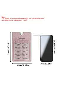 5 Pairs Japanese Manga Style False Eyelashes, Spiky Anime Lashes With Clear Thin Band, Naturally Curved Tips For Cute Dolly Eye Look, Eyelash Set For Beginners, Daily Makeup & Cosplay Anime Looks - View 3