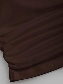Sweetra 女式纯色简约无袖休闲修身背心 - 棕色 - 查看 3