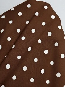SHEIN LUNE Kemeja Kasual Serbaguna Motif Polkadot Ukuran Besar untuk Wanita, Cocok untuk Aktivitas Sehari-hari - MultiWarna - View 8