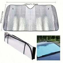 1 pieza Parasol de coche de verano - Protección UV para el parabrisas delantero, aislamiento térmico y bloqueo de luz, accesorios de automóvil, esencial para el coche - Multicolor - Ver 22