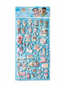 CoComelon X SHEIN Cute Graffiti Sticker, Suitable For Decorating Notebooks, Phone Cases, Suitcases, Etc - Rectangle - View 5