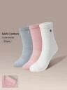 GLOWMODE 3 Pairs Socks Soft Ventilated Mesh With Embroidered Logo Workout Daily Casual