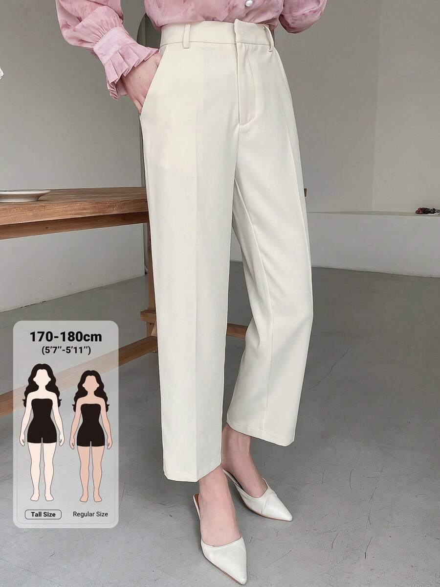 Dazy Tall Women's Casual White Ankle-Length Pants Fall - White - View 1