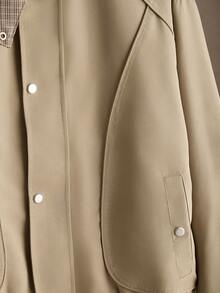 Core Aspect 1pc Men's Light Business Style Jacket, Versatile Commuter Fashion Comfortable, Boyfriend Gift Husband Gift, Anniversary Gift - Khaki - View 6