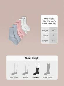 GLOWMODE 3 Pairs Socks Soft Ventilated Mesh With Embroidered Logo Workout Daily Casual - white + pink + blue. - View 5