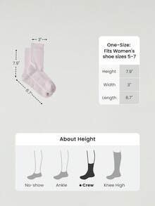 GLOWMODE 3 Pairs Make A Move Grip Scrunch Crew Socks - Multicolor - View 7