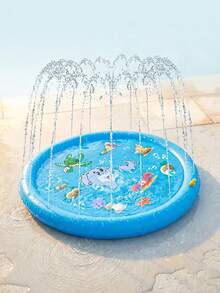 MINKOJA Waterproof Inflatable Ocean World Outdoor Sprinkler Mat With Water Spray System - Durable PVC Slip-Resistant Splash Pad For Outdoor Summer Play, Lawn Cooling, Birthday Party & Holiday Gift (Assorted Color), Playful Design, Anti-Slip Surface - Multicolor - View 9