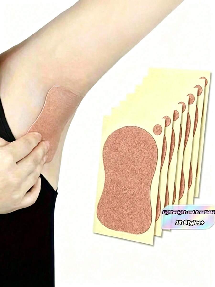 50/100/200片一次性腋下吸汗墊,超薄透氣、吸汗無味,男女通用四季隱形防汗貼,便攜日常必需品與旅行配件 - 均碼 - 查看 1