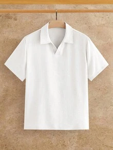 HIMLAND Men's Solid Color Casual Commute Short Sleeve Polo Shirts 3pcs/Pack - Multicolor - View 10