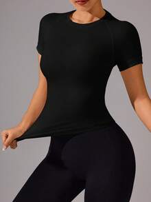 Velisys Velisys Women's Solid Color Casual Versatile Daily Travel Sports T-Shirt - Multicolor - View 3
