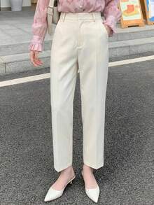 Dazy Tall Women's Casual White Ankle-Length Pants Fall - White - View 9