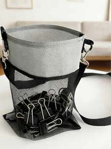 Haus Hana Mesh Drawstring Hanging Clothespin Holder Bag Laundry Storage Organizer For Outdoor Bathroom Dorm Room Home - Multicolor - View 6