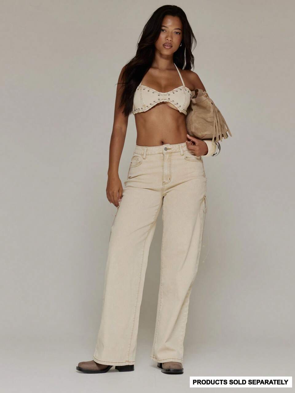 Washed Eyelet Denim Bralet Top Only Sexy Summer Spring Rave Festival Holiday Rave
