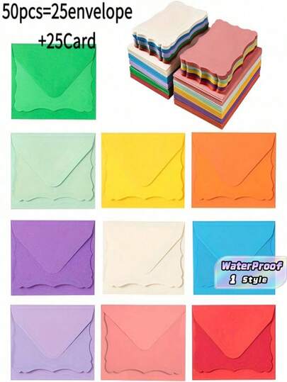 Mini Envelopes With Blank Note Cards, Self Adhesive Small Envelope Set, Greeting Cards For Birthday Thank You Notes, Party Christmas New Year Wishes, Gift Stationery For Family Friends Colleagues