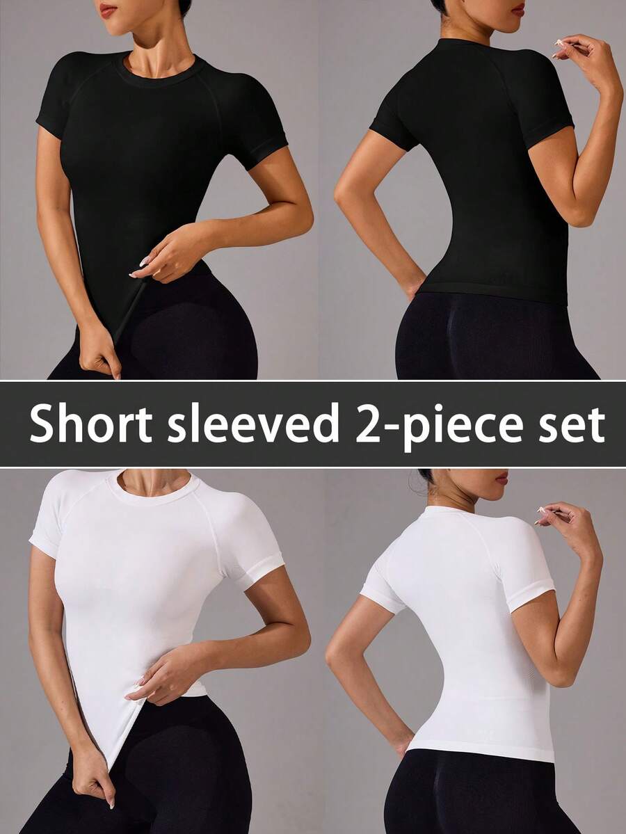 Velisys Velisys Women's Solid Color Casual Versatile Daily Travel Sports T-Shirt - Multicolor - View 1