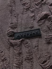 AXEPEAK 男士圓領長袖寬鬆套頭運動衫 - 灰色 - 查看 3