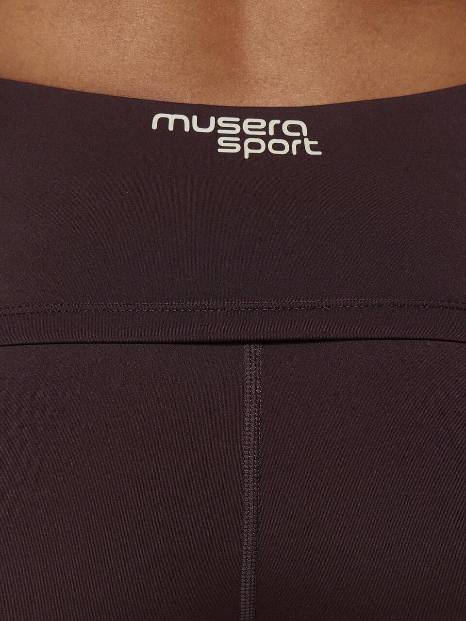 Brown Butter Yellow Stripe Side Foldover Waist Fitted Active Mini Shorts