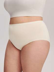 LUVLETTE Plus 3件組柔軟棉質高腰內褲女款內衣套裝-黑色 - 彩色 - 查看 13