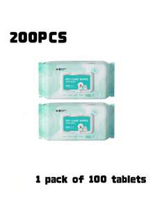 100PCS Pet Care Wipes For Cats Dogs Antibacterial Deodorizing Pure Water Alcohol Free Gentle Clean For Licking Paws Anus Daily Hygiene - View 9