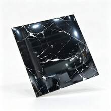 14 Pcs Black Marble Pattern Glossy Ceramic Tile Stickers Waterproof Wall Decor Aluminum Composite Peel Stick Bathroom Kitchen Must Have Home Accessory - multicolor - View 5
