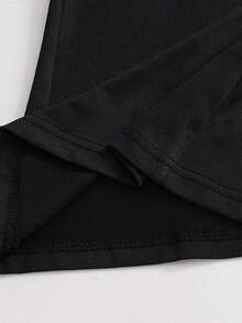 SHEIN 1件隨機女款時尚黑粉波點簡約修身喇叭褲，百搭休閒春夏季與秋季校園及外出穿搭 - 彩色 - 查看 7