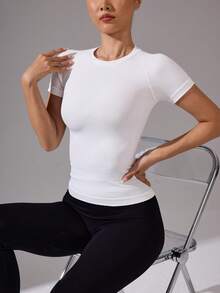 Velisys Velisys Women's Solid Color Casual Versatile Daily Travel Sports T-Shirt - Multicolor - View 4