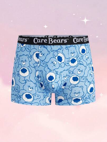 SHEIN X Care Bears Boxer briefs décontractés pour hommes avec ceinture à lettres