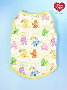 Care Bears X PETSIN PETSIN 1件彩色愛心熊卡通印花寵物背心，親膚透氣感，休閒夏季風格，適合小型貓狗通用，讓您的寵物整天保持涼爽可愛 - 彩色 - 查看 17