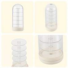 1 hộp trưng bày mô hình mini UFORU có nắp, kệ xoay nhiều tầng để bàn - 1 đế màu hồng - Xem 6