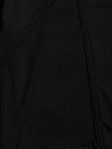 SHEIN 青少年女孩休閒長袖上衣與長褲三件套外套套裝，秋冬款 - 黑色 - 查看 8