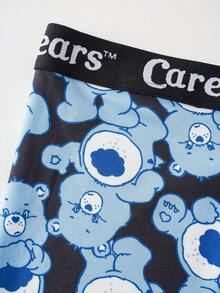 SHEIN X Care Bears 男士休閒四角內褲 - 黑色 - 查看 4