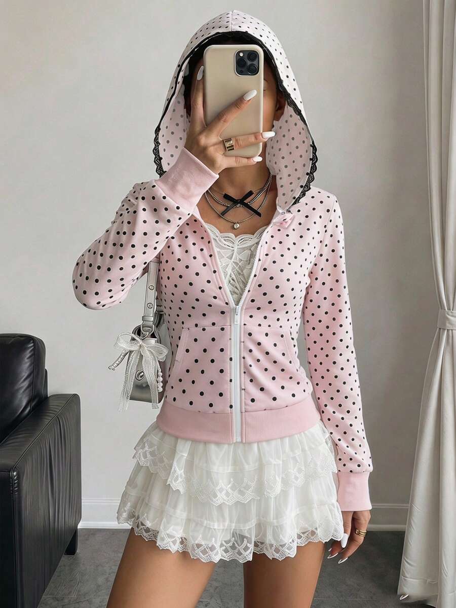SHEIN جاكيت سويت شيرت مفتوح من الأمام بأسلوب كوري فضفاض عادي متعدد الاستخدامات كاجوال للفتيات المراهقات للعودة إلى المدرسة - متعدد الألوان - مشاهدة 1