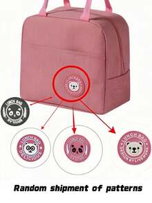 Bear Label Insulated Thermal Bag Large Capacity Reusable Lunch Tote With Waterproof Portable Design Leakproof Cooler Bag For Office Work Commute Gym Outdoor Picnic Adventure Travel Bento Container Carrier Temperature Control Freshness Premium Quality - Multicolor - View 6