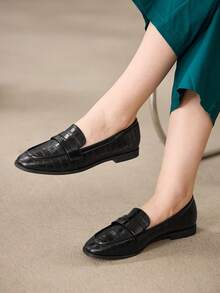 MOTF PREMIUM WOMEN'S COMFORTABLE VERSATILE FLAT HEEL SHOES SPRING SHOES - Cube Black - View 7
