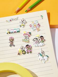 CoComelon X SHEIN Cute Graffiti Sticker, Suitable For Decorating Notebooks, Phone Cases, Suitcases, Etc - Rectangle - View 4