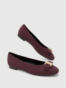 CUCCOO BIZCHIC Flat Slip-On Fashion Loafers For Women Spring Shoes Spring Break Easter For Christmas Spring Shoes - Full burgundy - View 2