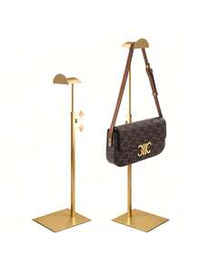 Stainless Steel Handbag Display Rack, Upgraded Adjustable Round Inner Bar, Gold/Silver Color Options, Multi-Functional Display For Bags / Hats / Jewelry, Suitable For Home / Boutique, Rust-Proof And Durable, Easy To Install. - multicolor - View 4