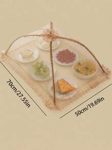 Zazumi 1 Piece Foldable Food Cover Umbrella, Dustproof, Anti-Pollution, Fly & Mosquito Repellent - Multicolor - View 3