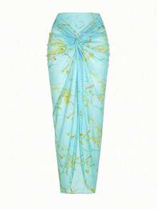 Bonvoyette Women's Oasis One-Piece Swimsuit Set, Light Blue Deep V-Neck Design, Hand-Braided Rope Waistline, Summer Evening Party Beach Vacation Sexy Tropical - Mint Green - View 6