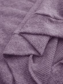 EMERY ROSE Plus Size Women Solid Color Round Neck Drop Shoulder Long Sleeve Casual Loose Sweatshirt - Dusty Purple - View 8