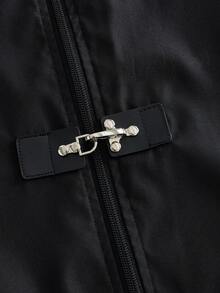 PAVTROS Chaqueta casual de manga larga para hombre con cierre de botones a presión - Negro - Ver 5