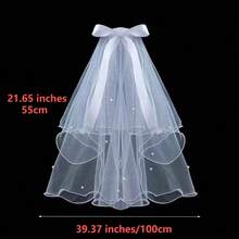 Pet Wedding Dress & Headband Set For Cats & Dogs - White - View 7