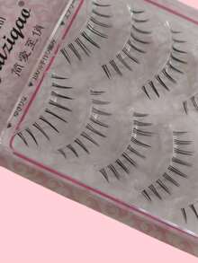 5 Pairs Japanese Manga Style False Eyelashes, Spiky Anime Lashes With Clear Thin Band, Naturally Curved Tips For Cute Dolly Eye Look, Eyelash Set For Beginners, Daily Makeup & Cosplay Anime Looks - View 8